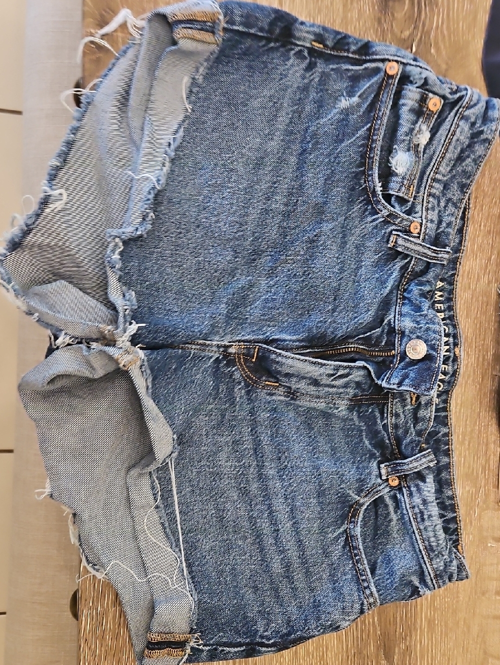American Eagle Outfitters Distressed Blue Denim Cutoff Shorts
